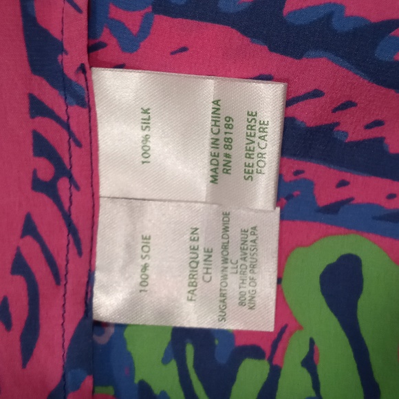 💜HTF Lilly Pulitzer💜 - Sanilla Silk Top - Picture 8 of 11